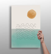 Line Art Modern Shape V7 Aluminum Print.